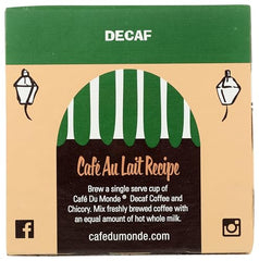 A cup of Cafe Du Monde decaf chicory ready to enjoy.