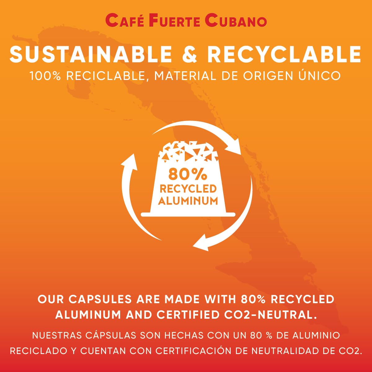 Café Fuerte Cubano aluminum capsules seal in aroma and flavor