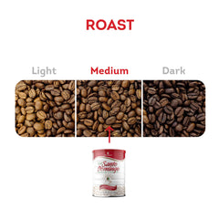 Café Santo Domingo INDUBAN coffee beans roast showcases premium quality.