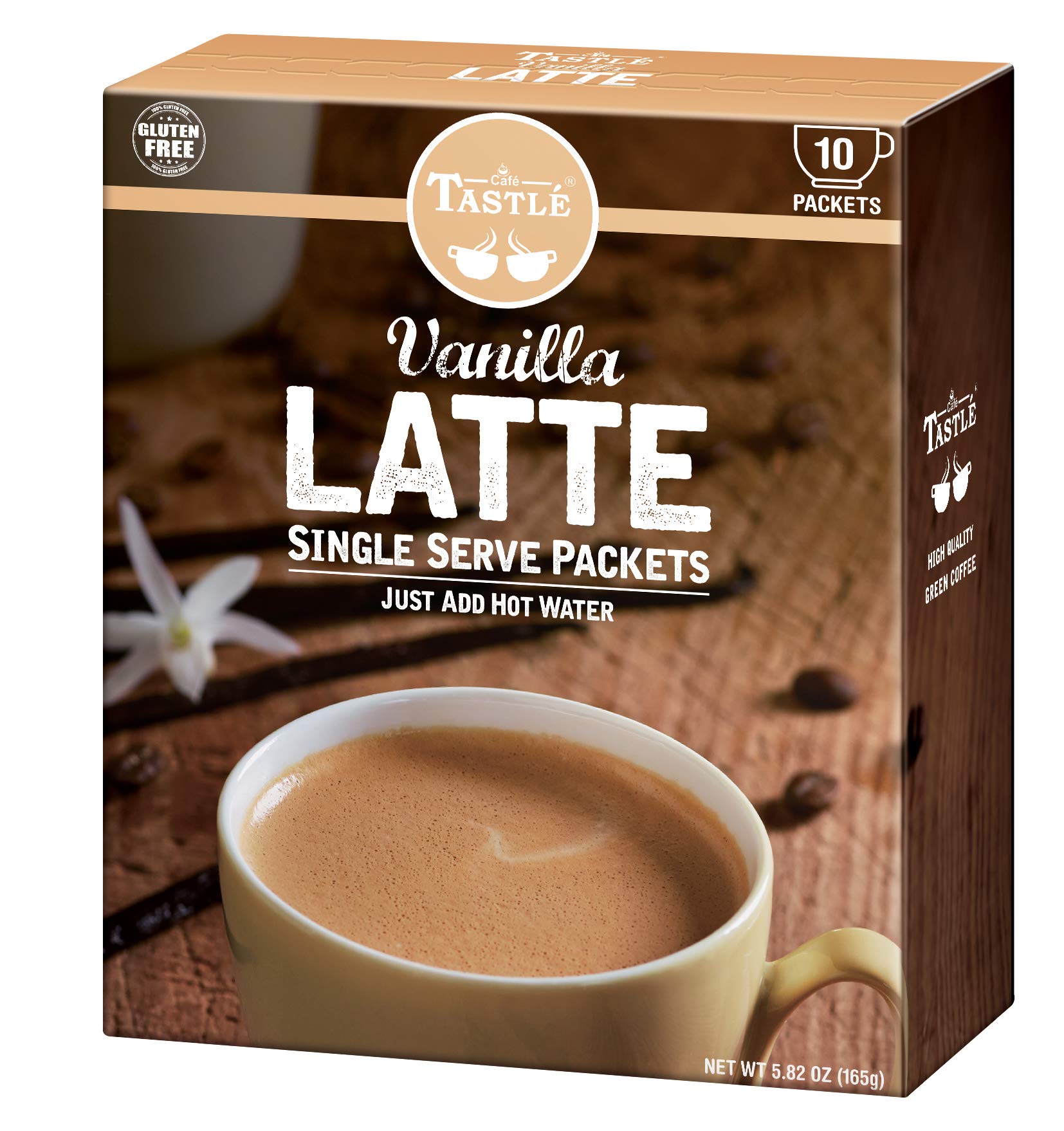 Cafe Tastlé vanilla latte single-serve cup for a quick morning pick-me-up