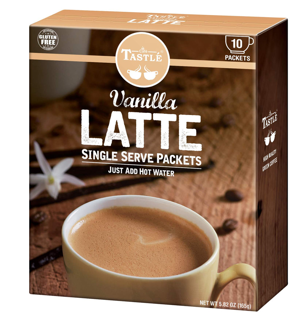 Cafe Tastlé vanilla latte single-serve cup for a quick morning pick-me-up