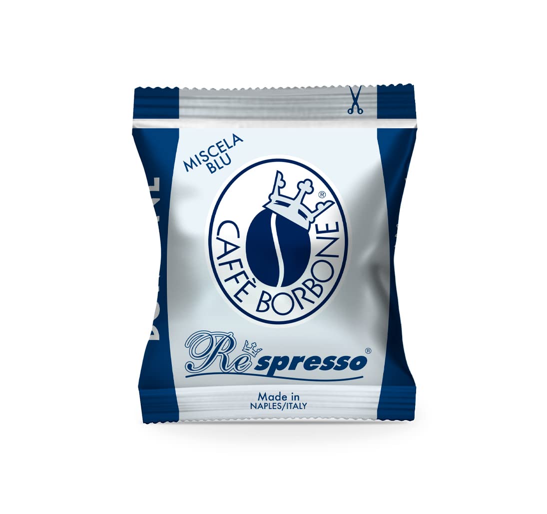 Caffè Borbone Blue Blend espresso cup set up for quick brews