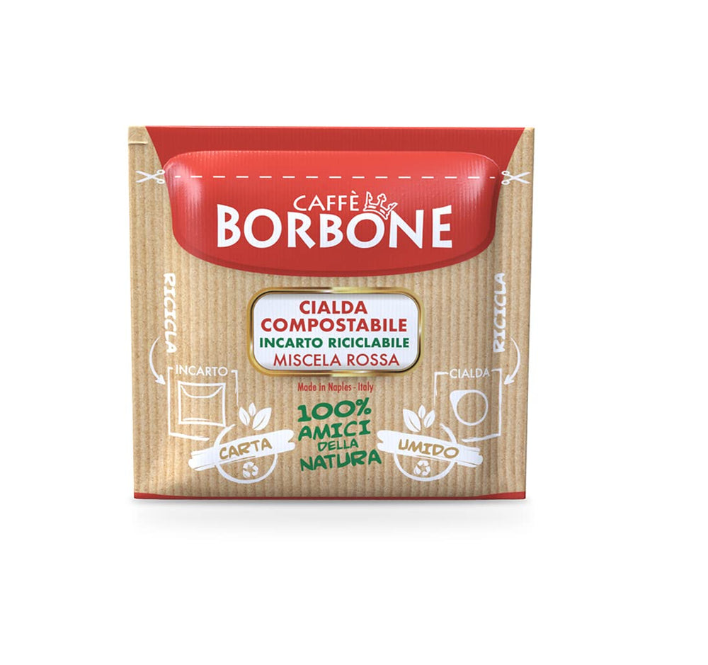 Caffè Borbone bold red blend espresso shot ready to brew.