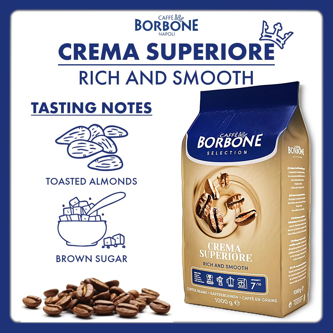 Caffè Borbone Crema Superiore espresso shot showcasing rich crema and balance.