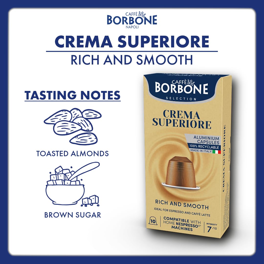 Caffè Borbone Crema Superiore compatible with Nespresso OriginalLine machines