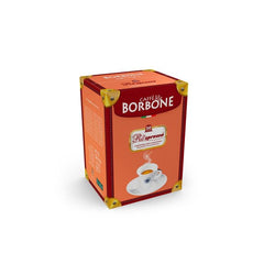 Caffe8 Borbone Decaf Nespresso pod crema close-up for smooth, balanced espresso.