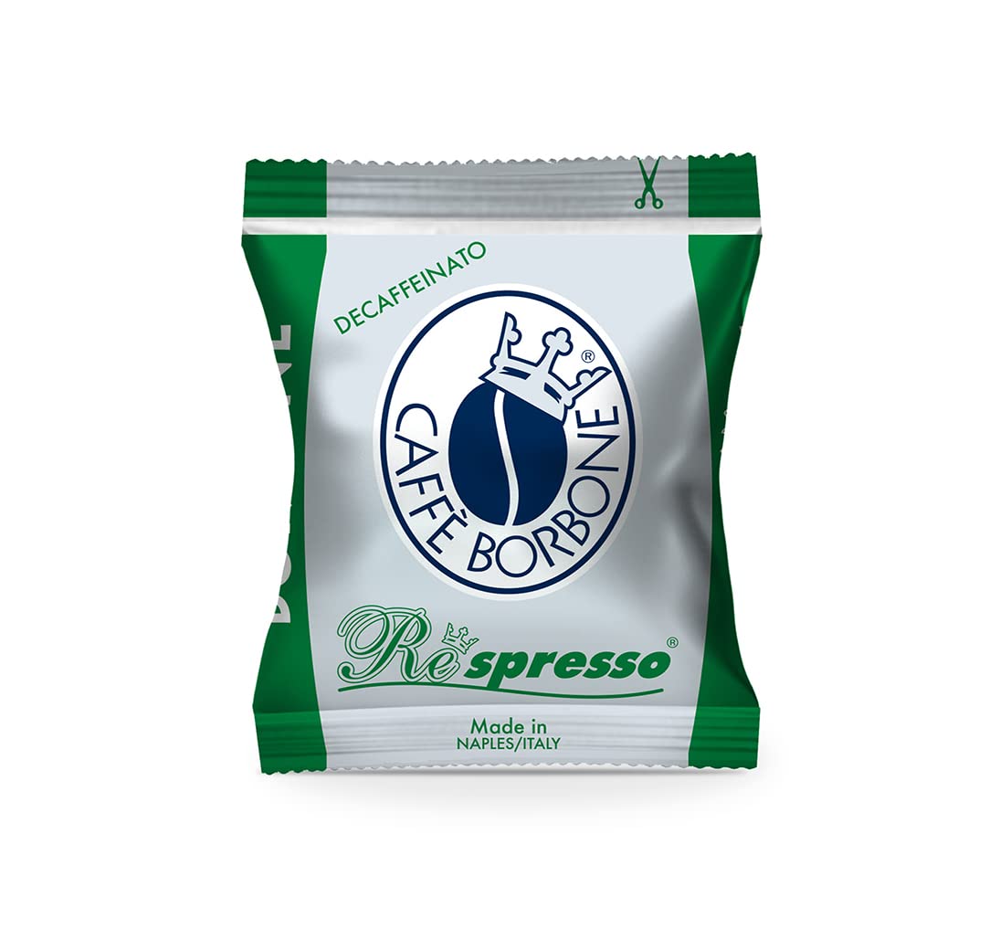 Caffe8 Borbone Decaf Nespresso pod Naples heritage highlighting authentic flavor.