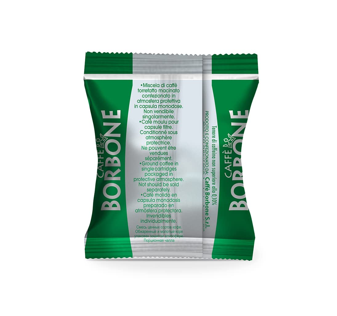 Caffe8 Borbone Decaf Nespresso pod precise dosing for clean extractions.