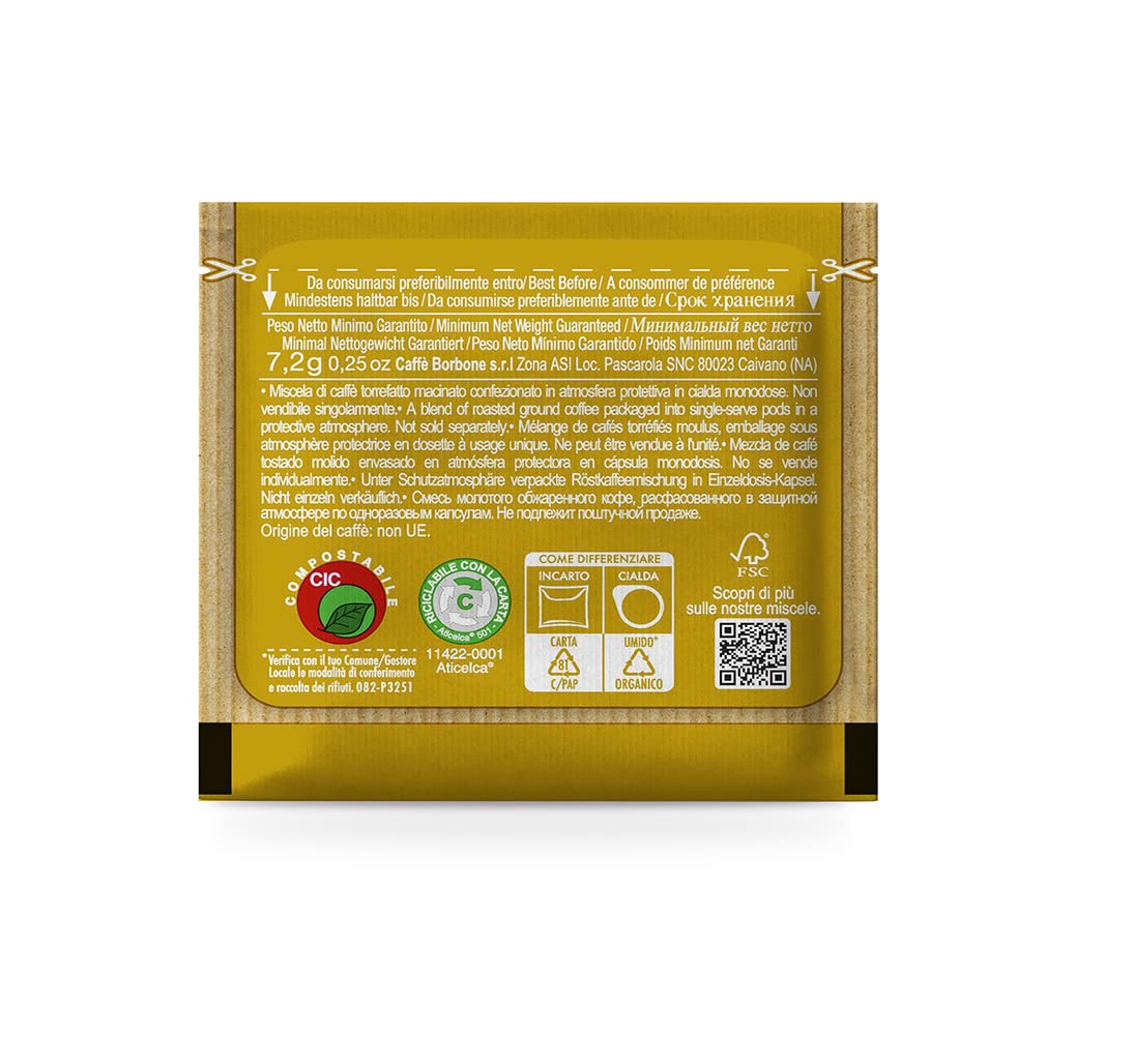 Caffè Borbone ESE compatibility 44mm pods fit compatible machines.
