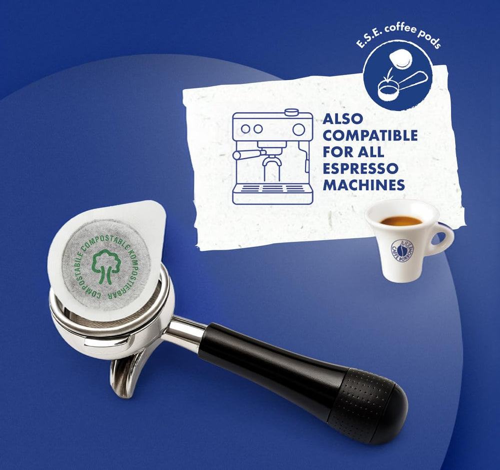 Caffè Borbone ESE Miscela Nera espresso cup showing deep body and bold flavor.