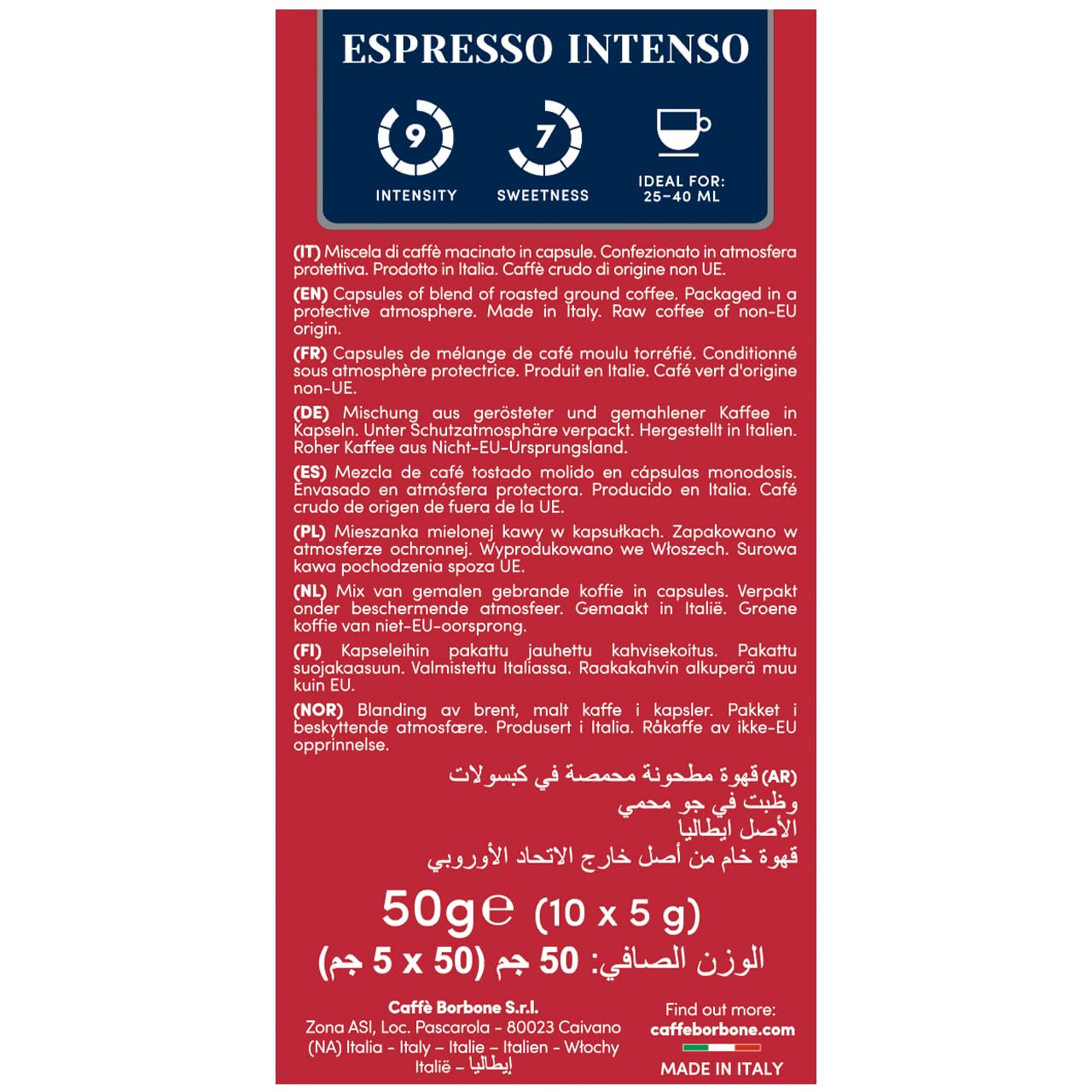 Caffe Borbone espresso pour illustrating fast, fresh espresso extraction.