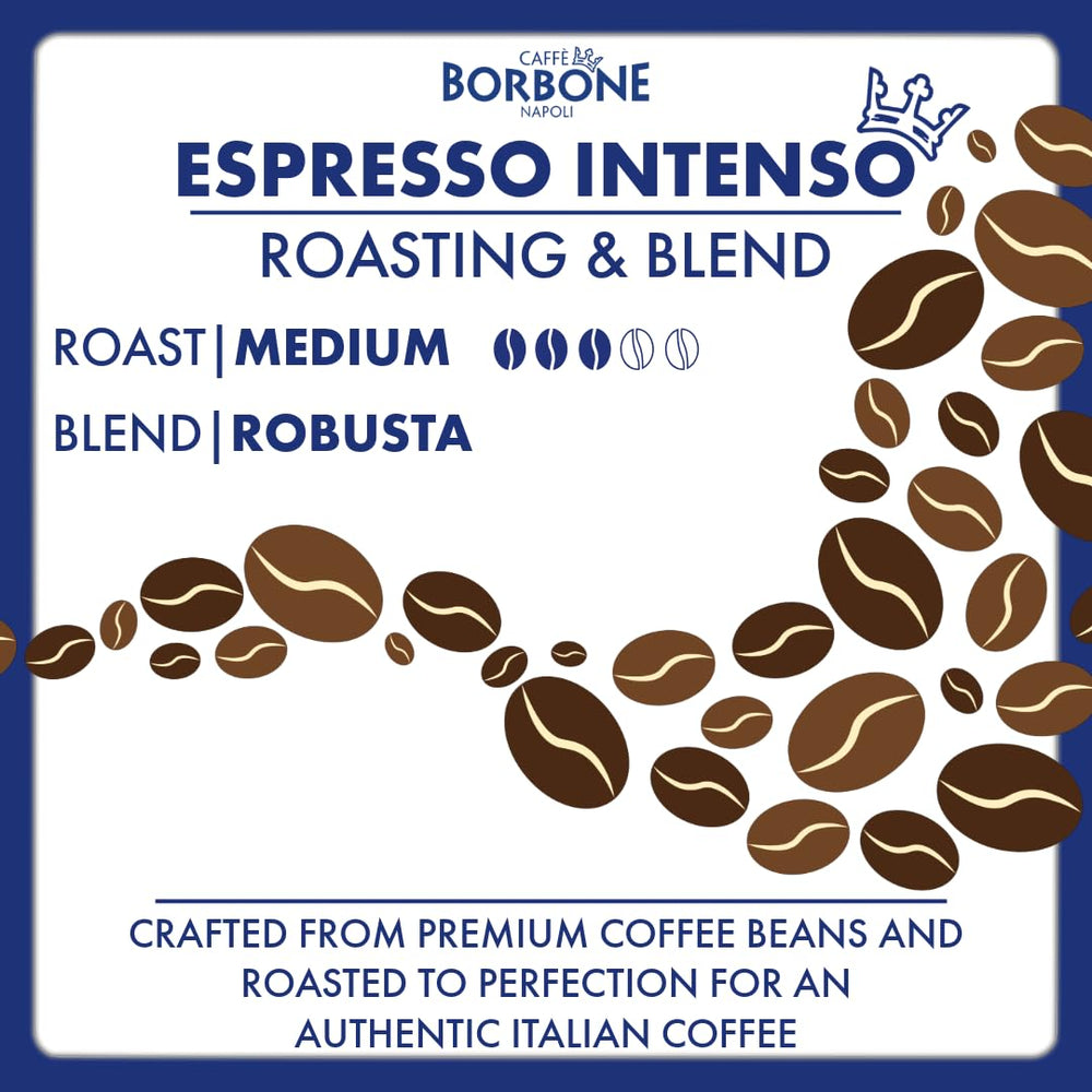 Caffe Borbone packaging side view highlighting product details for quick selection.