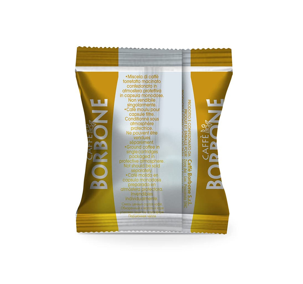 Caffè Borbone Gold Blend 50-count label signaling value