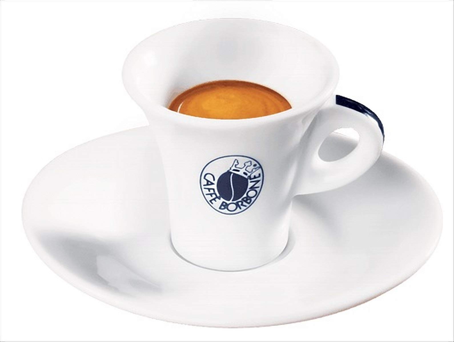 Caffe Borbone Miscela Blu beans beside a grinder, ideal for a bold, Italian-style coffee.