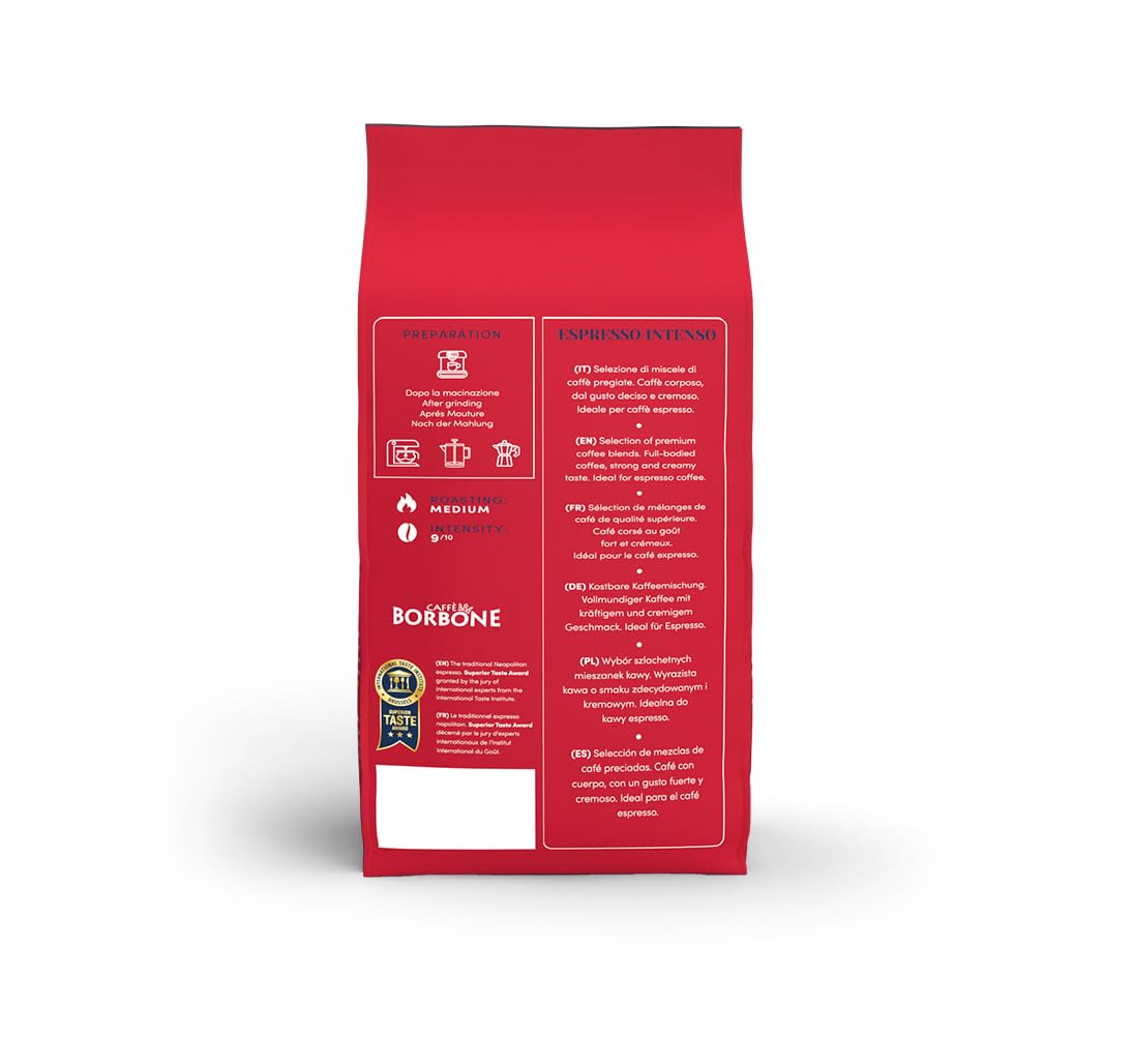 Caffè Borbone moka-pot-brew beans for traditional Italian coffee.