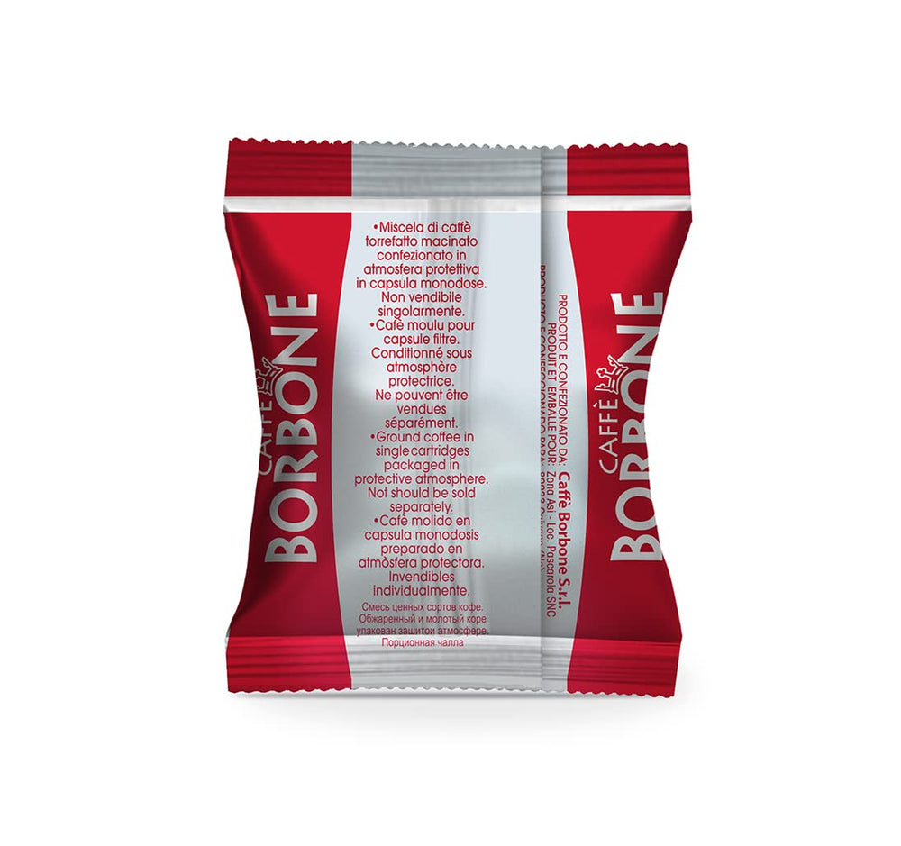 Caff  e Borbone Red Blend in a home kitchen setup for easy daily espresso