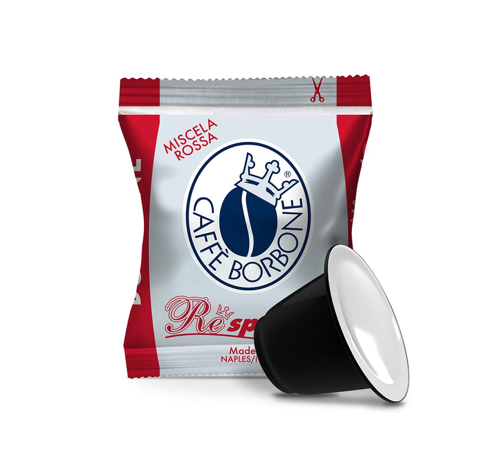 Caff  e Borbone Red Blend pod packaging for convenient at home espresso