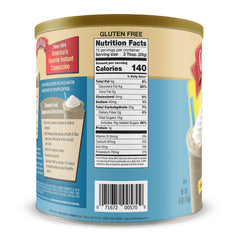 Caffe D'Vita French Vanilla Cappuccino Mix stirred with hot water for quick ritual.