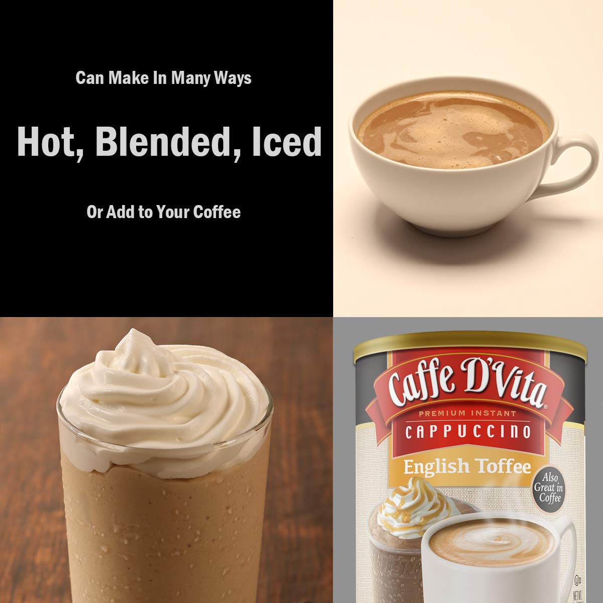 Hot cappuccino in cup image shows quick, comforting beverage preparation