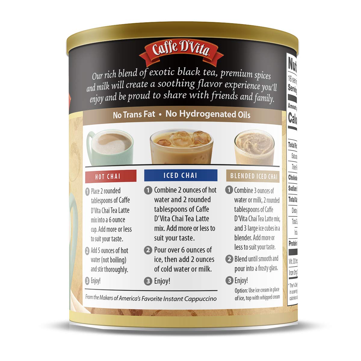Close-up of the chai spice blend used in Caffe D'Vita Spiced Chai Latte Mix.
