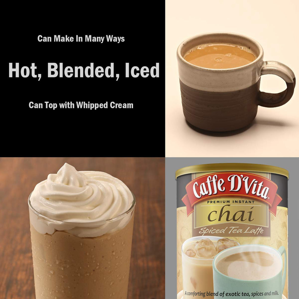 Creamy steamed milk swirling into Caffe D'Vita Spiced Chai Latte.