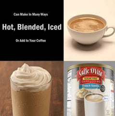 Caffe D'Vita label highlights gluten free and USA made quality
