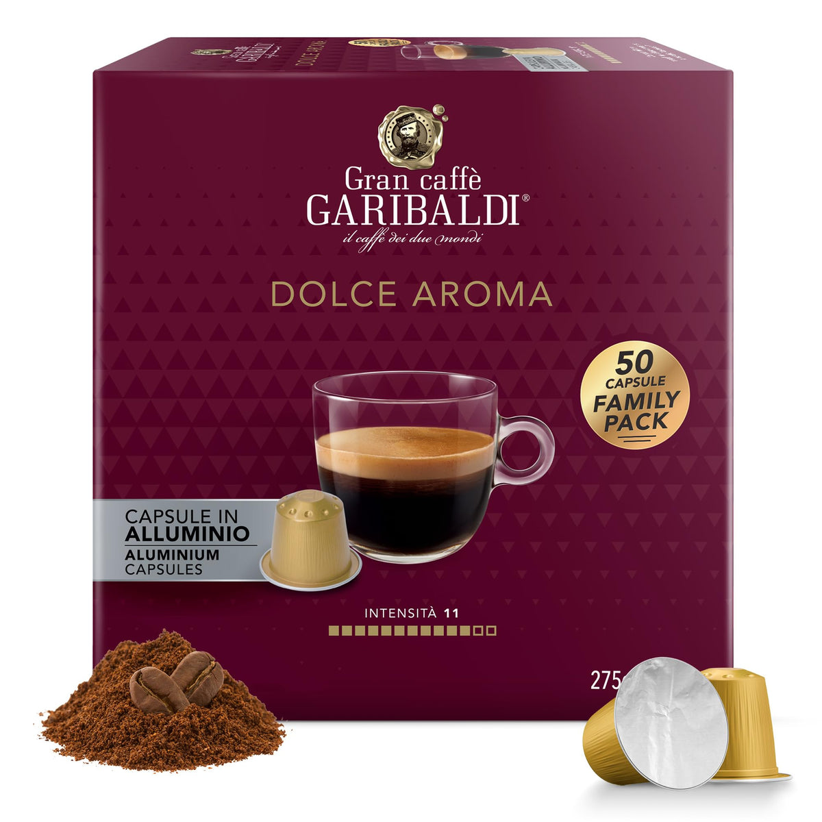 Caffè Garibaldi Gran Dolce Aroma espresso pod for rich home brewing and bold crema