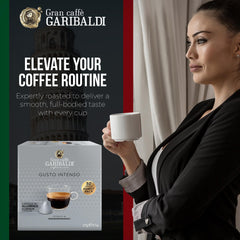Gusto Intenso espresso shot from Caffè Garibaldi shows deep color and cocoa