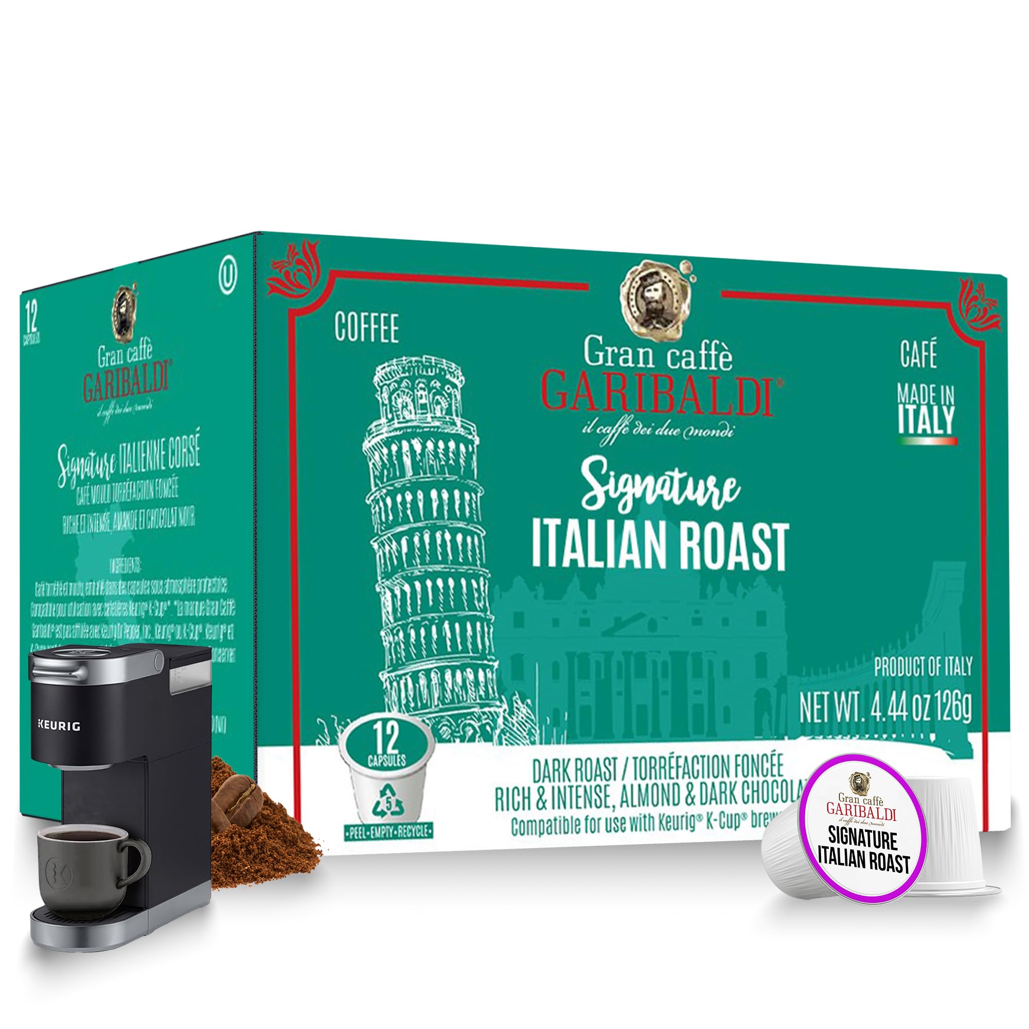Caffe Garibaldi Italian Roast pods offer bold aroma for a cafe-style morning