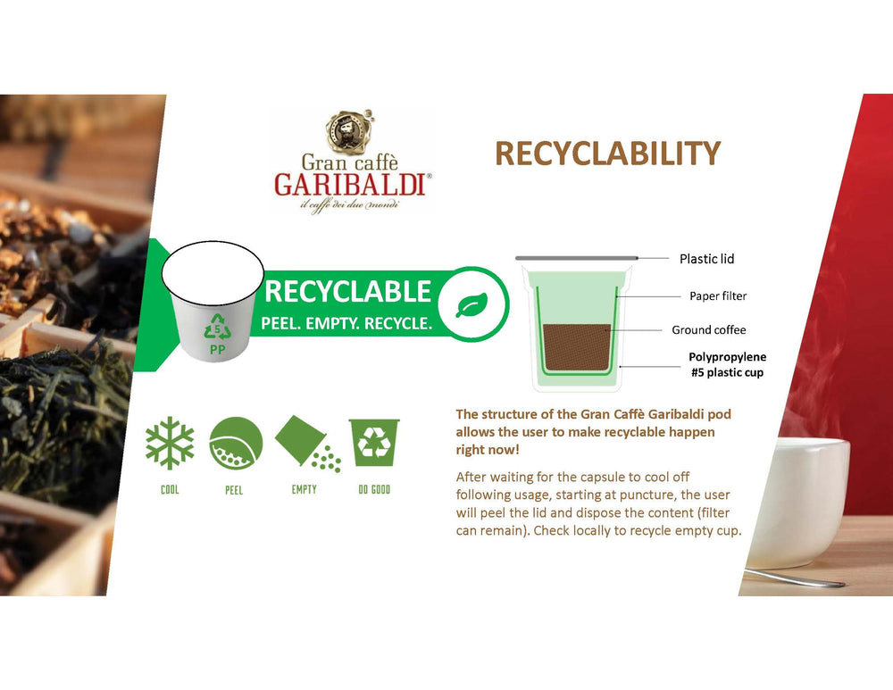 Caffe Garibaldi single-serve cups for cafe-like flavor at home