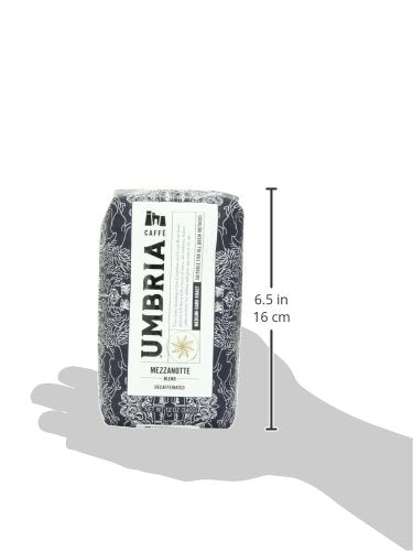 CAFFÈ UMBRIA Mezzanotte decaf for versatile brew methods at home.