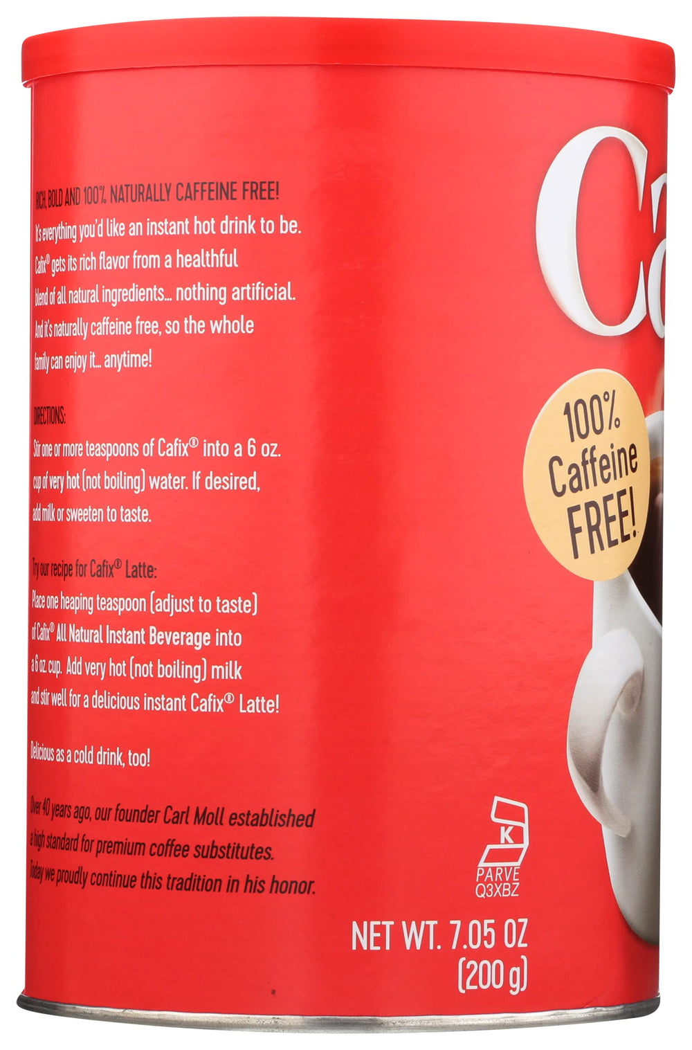 Cafix dairy-optional milk addition image suggests versatile serving ideas.
