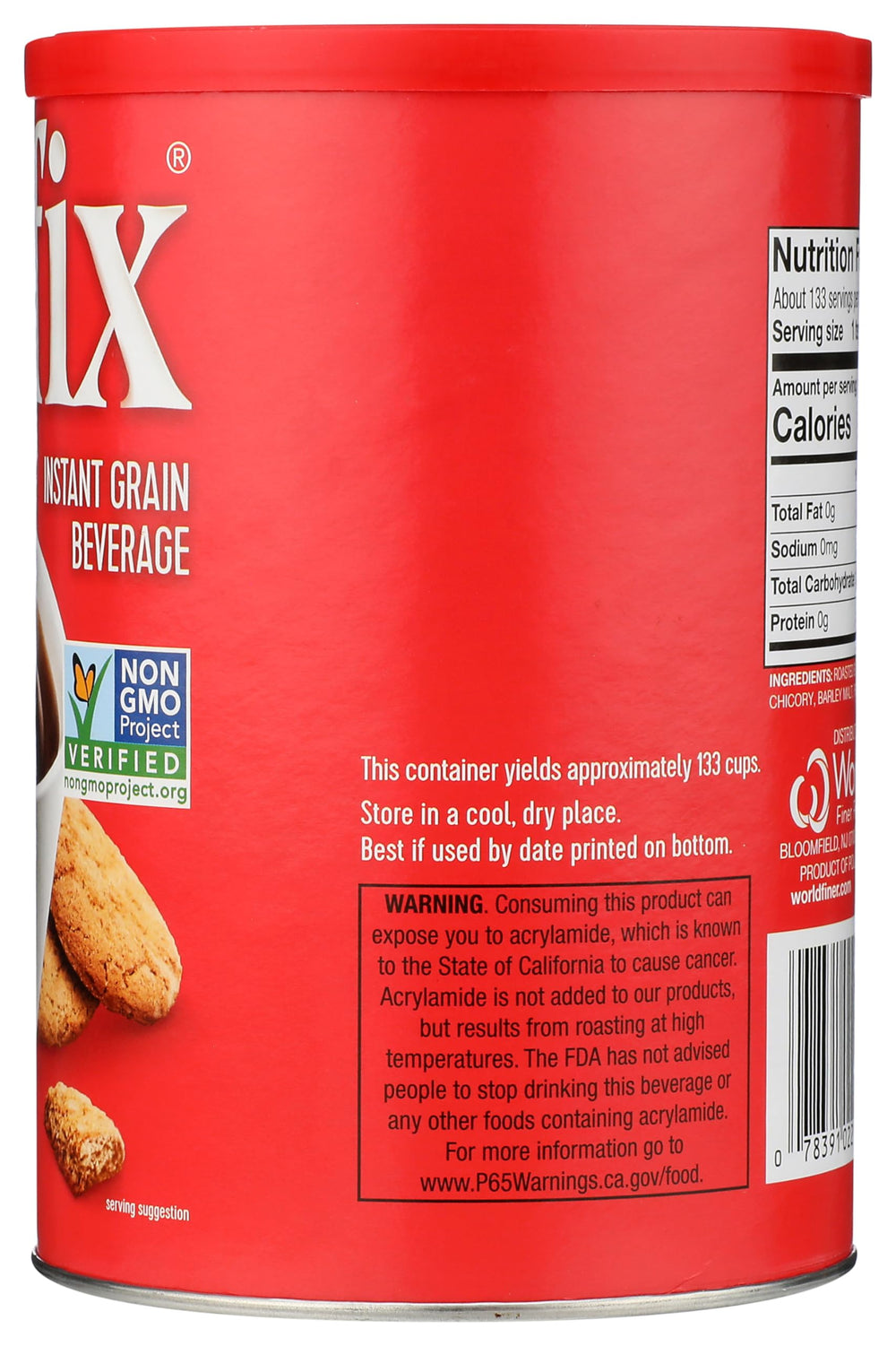 Cafix non-GMO kosher all-natural label communicates clean ingredients.