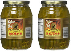 Cajun Chef Spicy Green Beans jar with bold flavor, perfect as a Bloody Mary garnish or salad topper