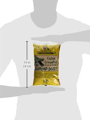 Bright packaging of Cajun Swamp Dust with easy measurement for boils.