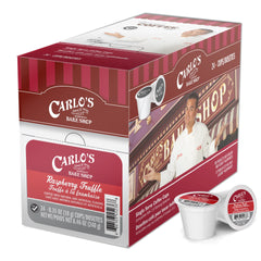 Cake Boss Raspberry Truffle packaging showing a 24-count box for sharing mornings