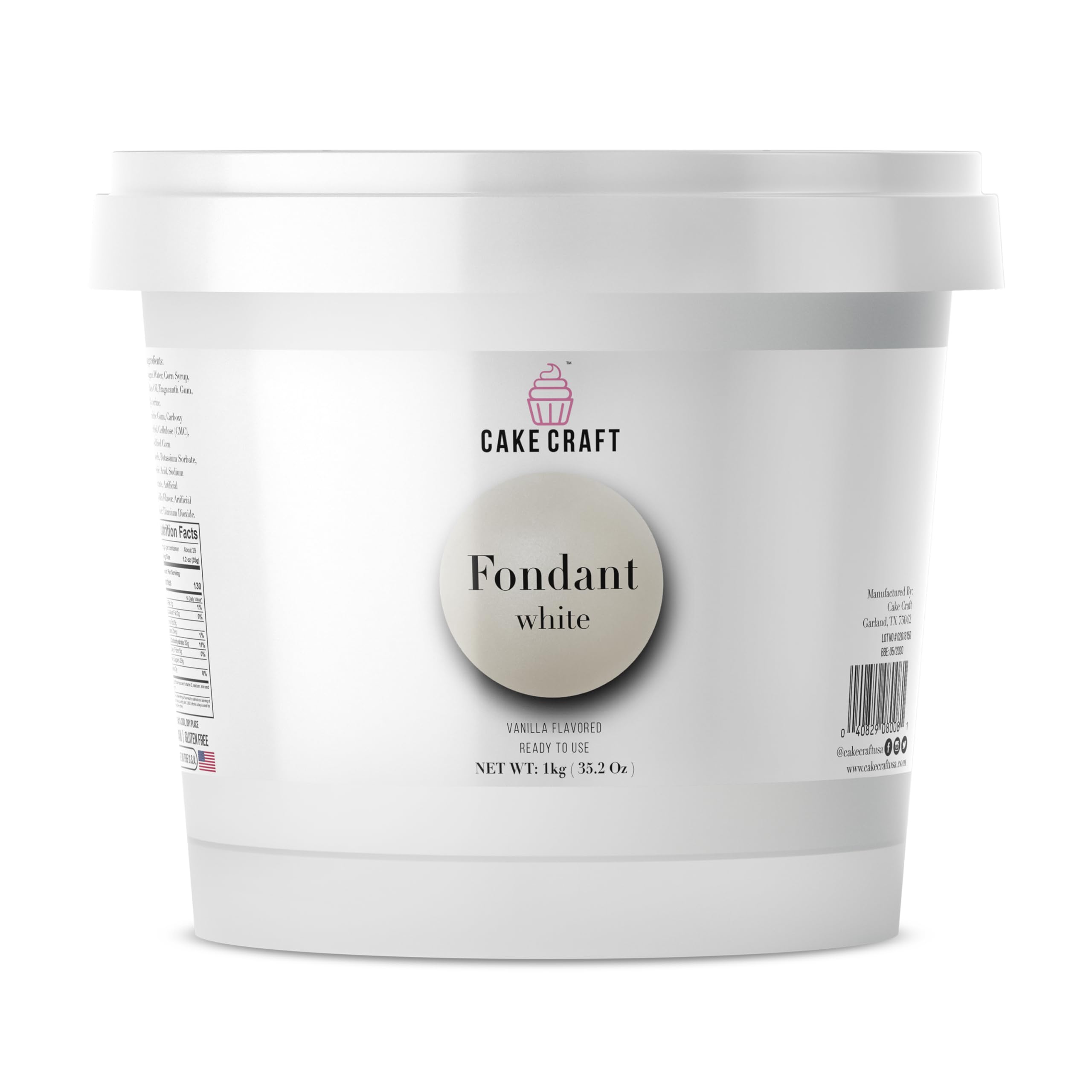 Cake Craft rolled fondant provides smooth cake coverage with a professional finish.