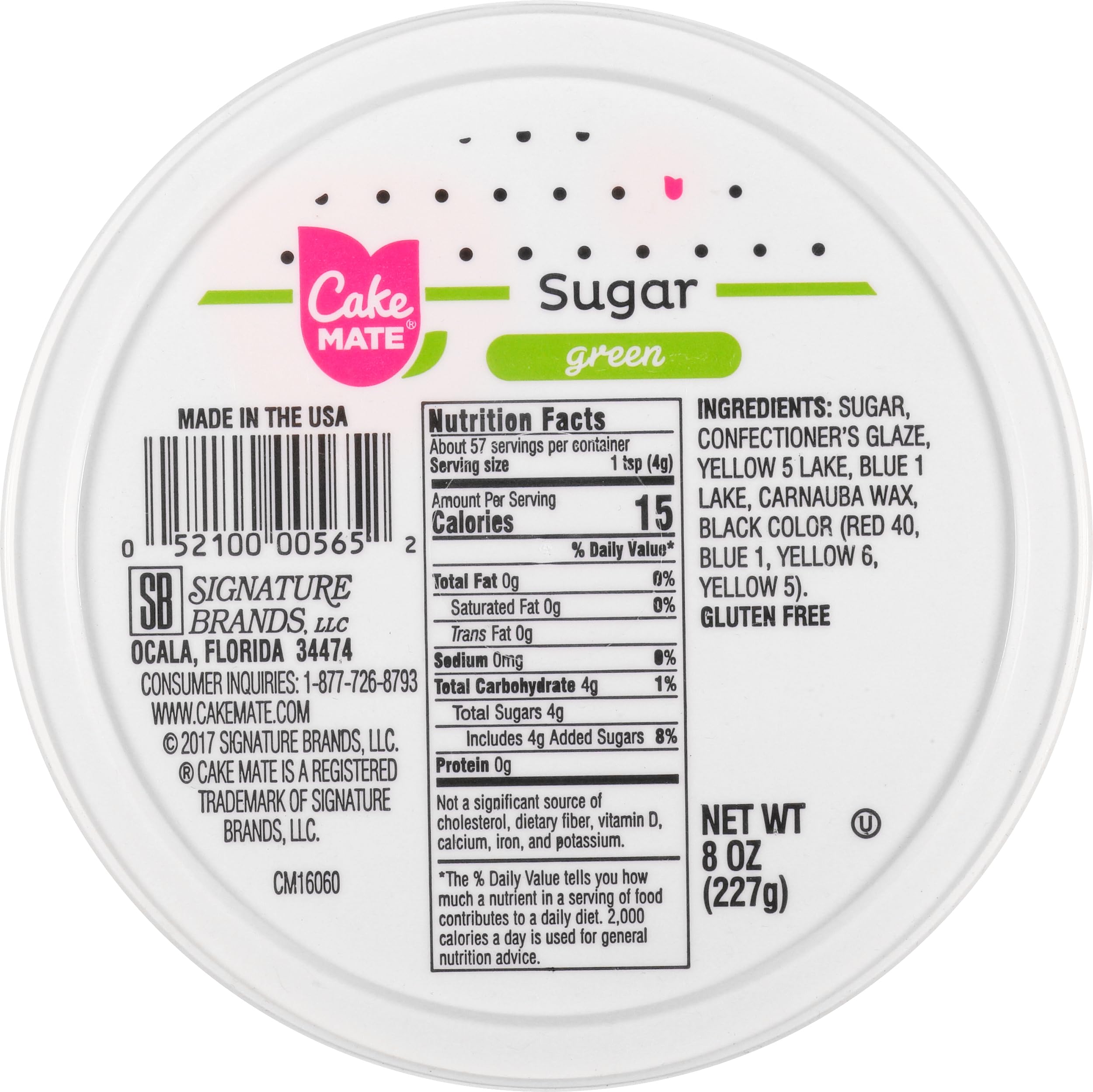 Cake Mate emerald crystal sugar adds bold color to cupcakes, cookies, and desserts