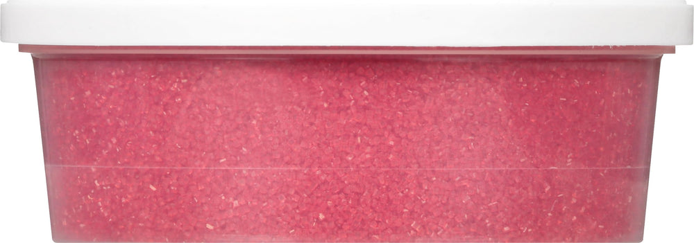 8 oz resealable tub of Cake Mate red sanding sugar ready for use
