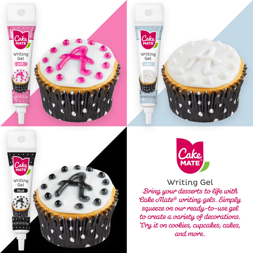Cake Mate green gel for vivid designs on cookies and cakes.
