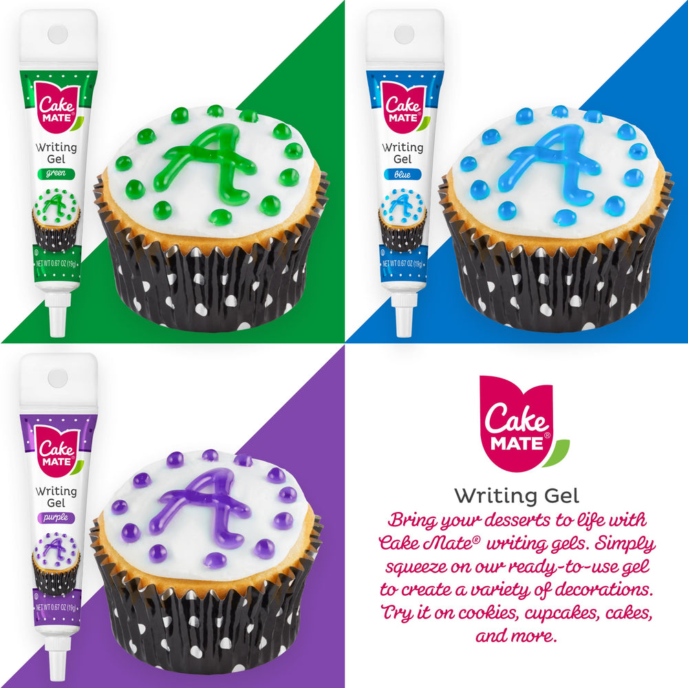 Cake Mate orange gel adds bright accents to cupcakes and cookies.