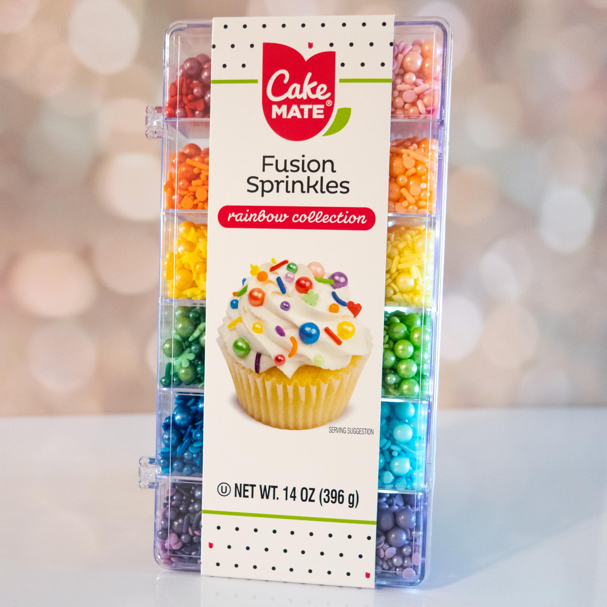 Cake Mate Rainbow Fusion Sprinkles brighten birthdays with bold festive detail
