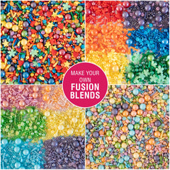 Cake Mate Rainbow Fusion Sprinkles brighten ice cream and sundaes with crunch