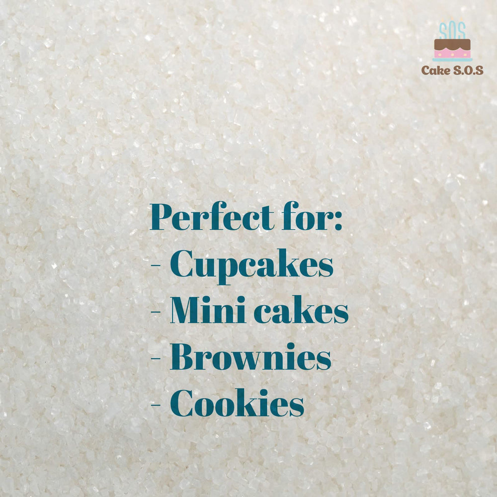 Cake S.O.S sanding sugar on donuts creates glittering topping and color.