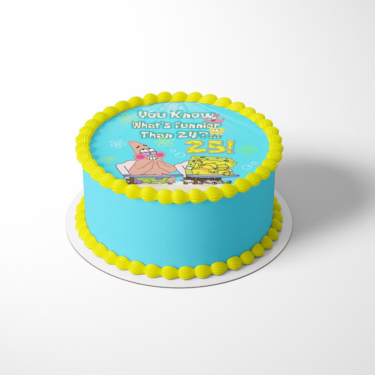 Cakecery Whats Funnier Than 24/25 edible cake topper enhances birthday desserts