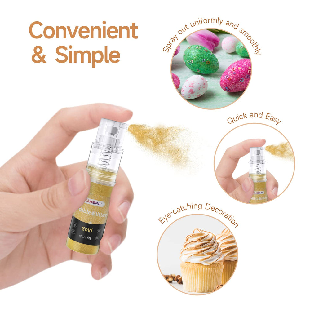 CAKESTAR edible glitter spray purple brings playful shimmer to fondant and cupcakes.