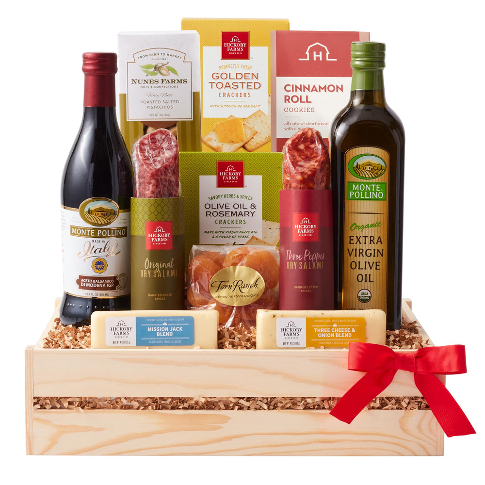 California Delicious Ultimate Meat and Cheese Gift Crate for elegant entertaining and thoughtful gifting