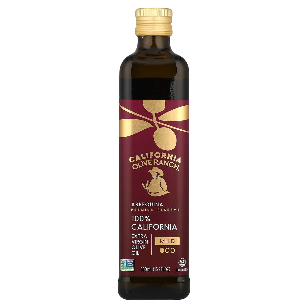 California Olive Ranch California Reserve Arbequina bottle for fresh fruity salad dressing.