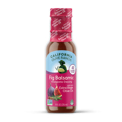 California Olive Ranch Vinaigrette Fig Balsamic bottle closeup for premium salads.