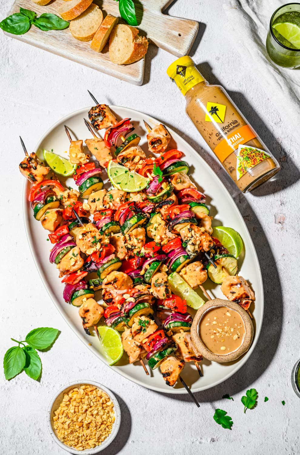 California Pizza Kitchen Thai Dressing on the kitchen counter ready for quick meals